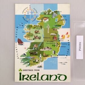 Greetings From Ireland John Hinde Original 1960s Postcard Irish Unposted Travel